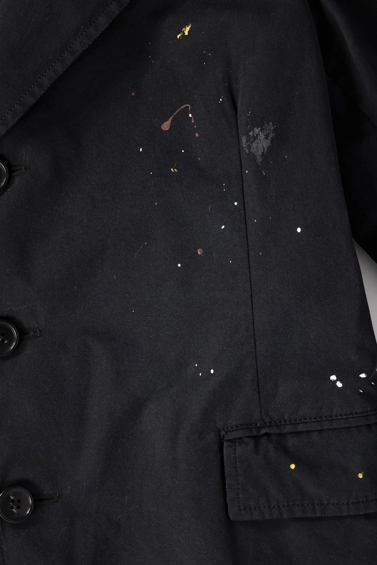 Single Breasted Paint Splatter Jacket - Black sold by Canoe Club product image thumbnail 3