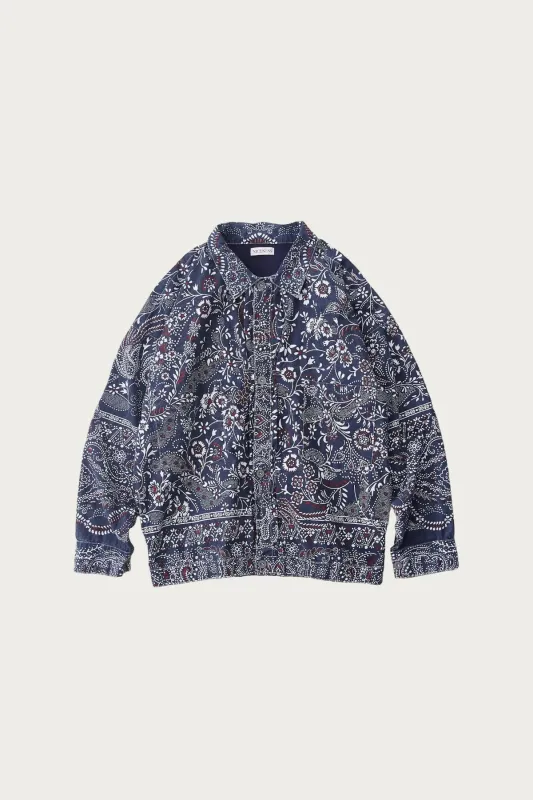 Gyan Bandana Trucker Jacket - Navy made by Niceness