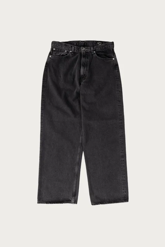 Super Dad's Denim Pants - Black Denim Stone sold by Canoe Club