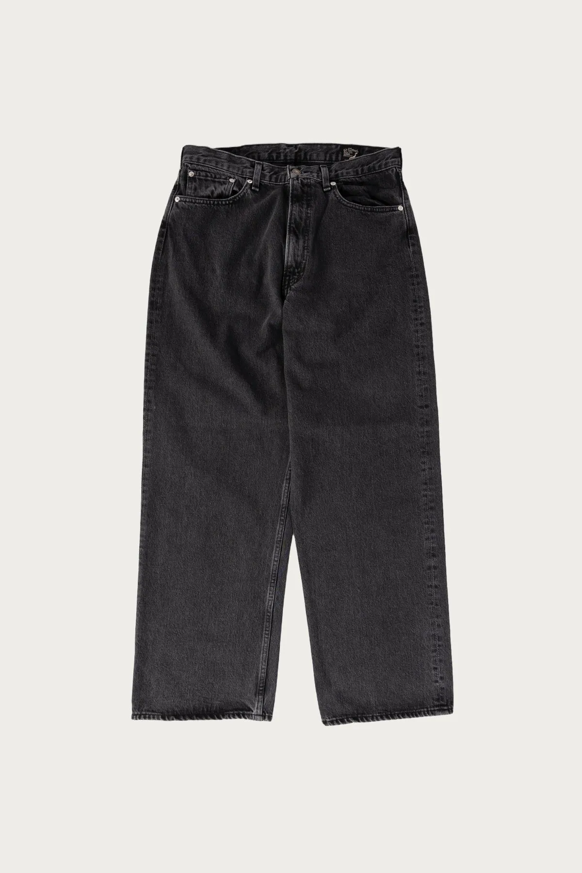 Super Dad's Denim Pants - Black Denim Stone sold by Canoe Club