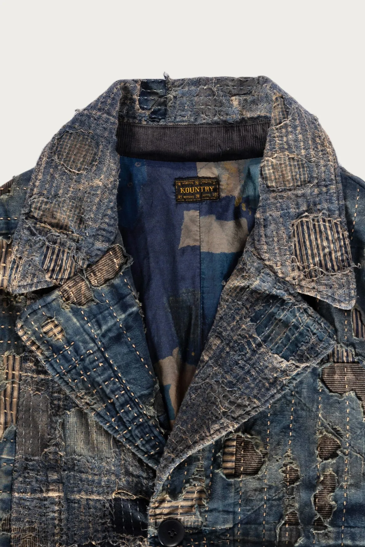 BORO CAVALIER Coat - Indigo sold by Canoe Club product image thumbnail 2