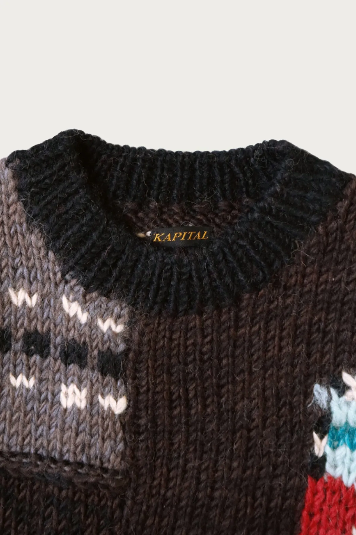 Hand Knit STD Cowichan Crew Sweater - Charcoal sold by Canoe Club product image thumbnail 4