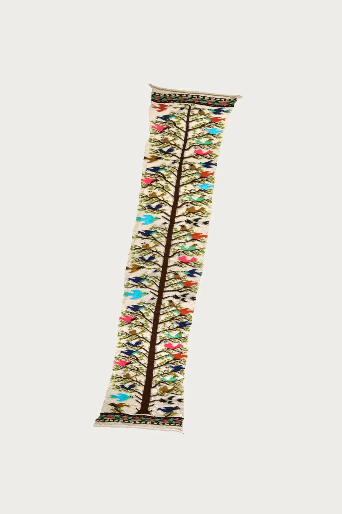 Fulling Wool HAPPY Scarf BIRD TREE - Beige sold by Canoe Club