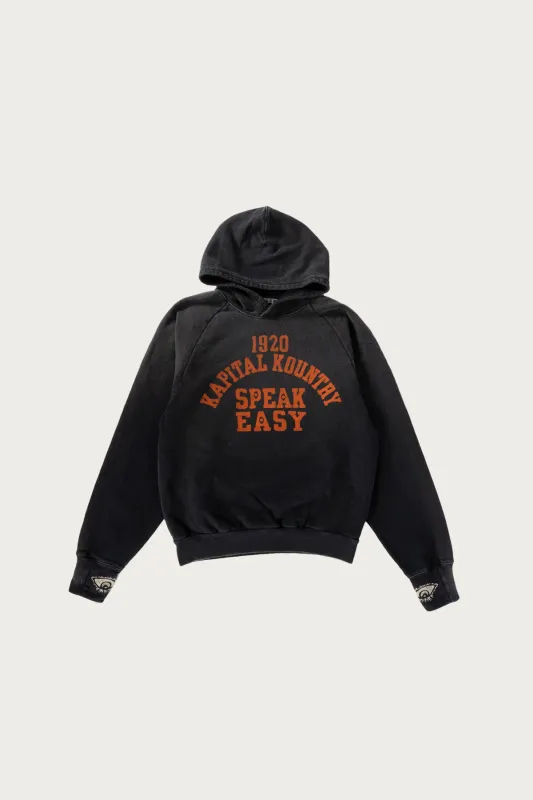 SWT Knit Raglan Hoodie (SPEAKEASY College) - Black sold by Canoe Club