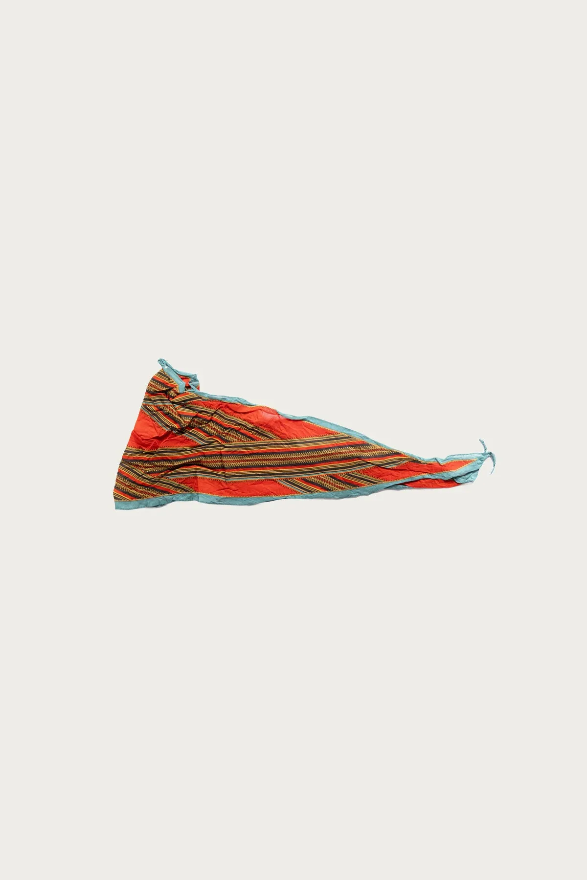 WASHER Crinkle Silk Neckerchief (PECOS Stripe) - Red sold by Canoe Club