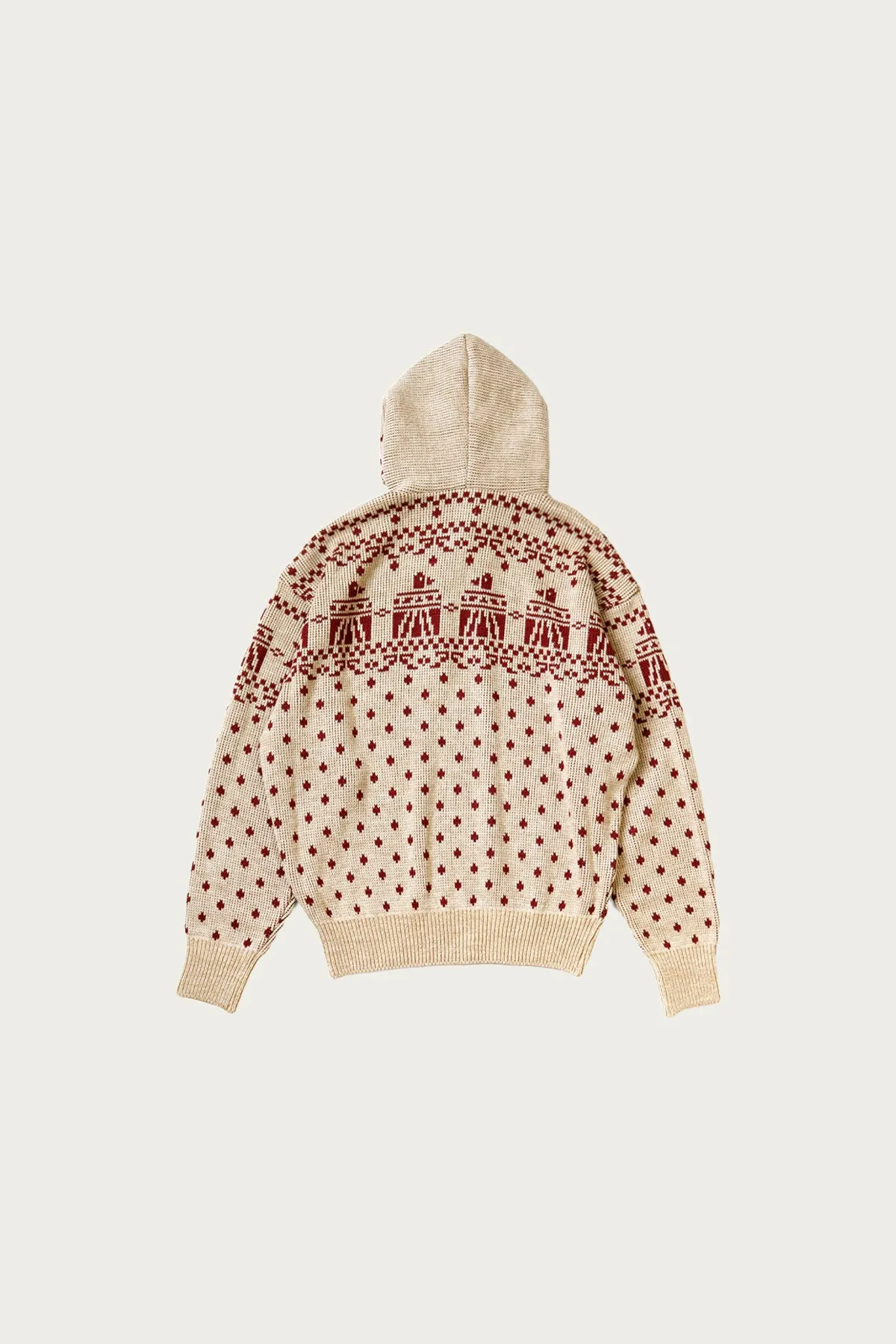 5G Jacquard Knit Hood Sweater - Red sold by Canoe Club product image thumbnail 2