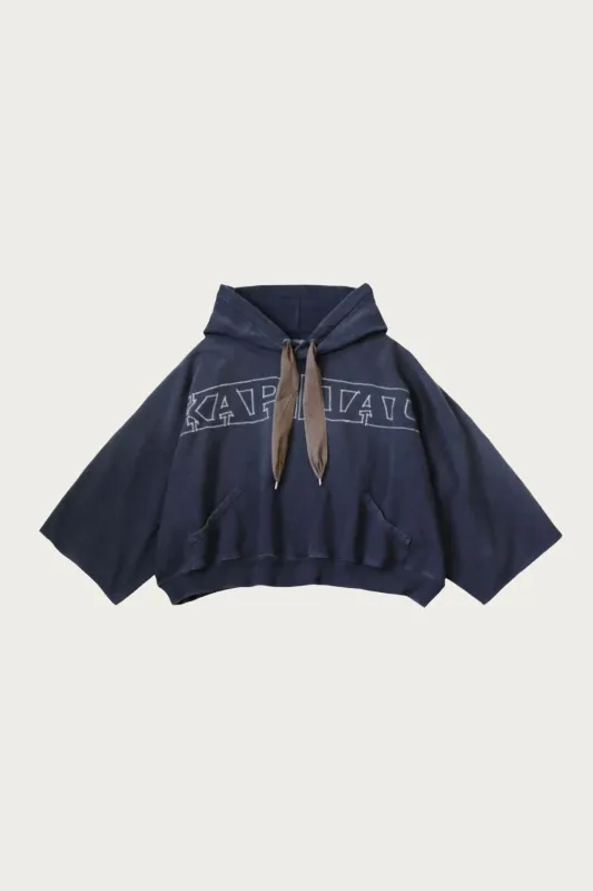 SWT Knit DEVIL Hoodie (KAPITAL Embroidery) - Navy made by Kapital