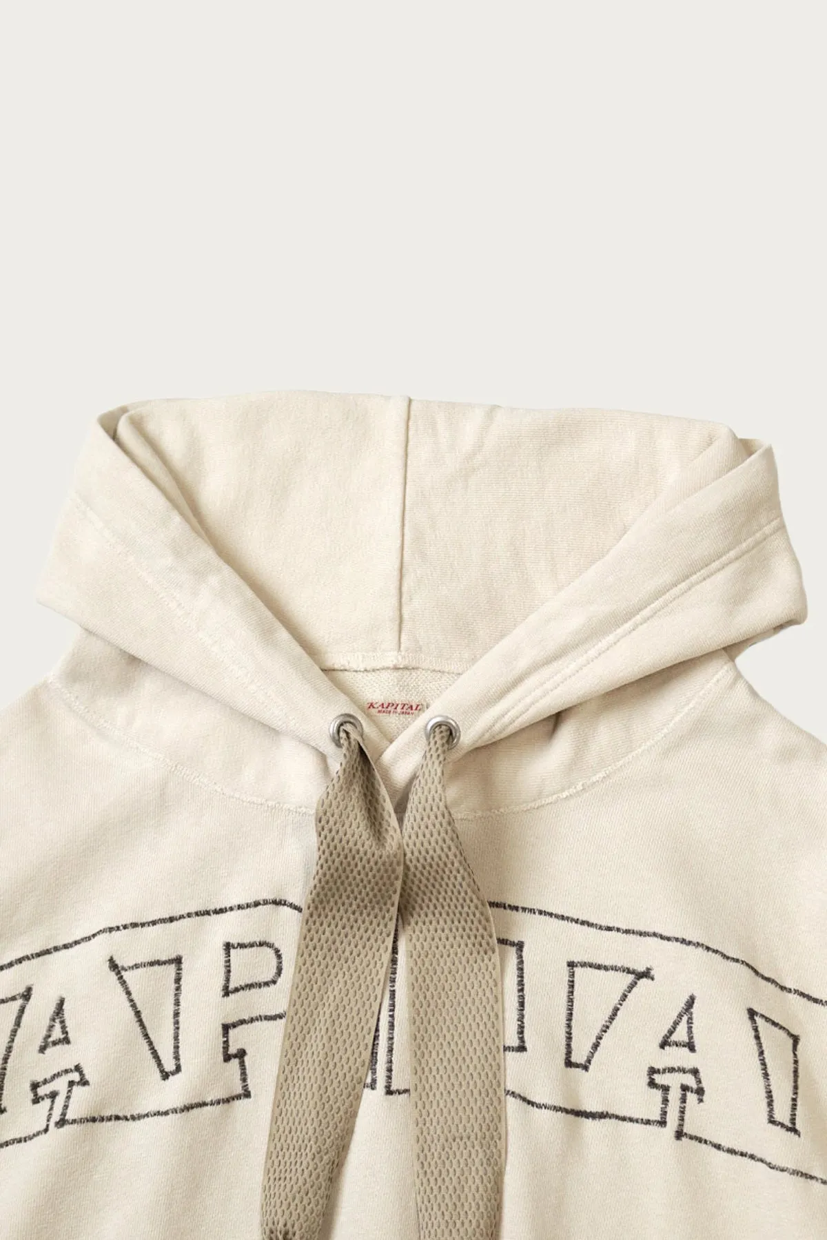 SWT Knit DEVIL Hoodie (KAPITAL Embroidery) - Natural sold by Canoe Club product image thumbnail 2