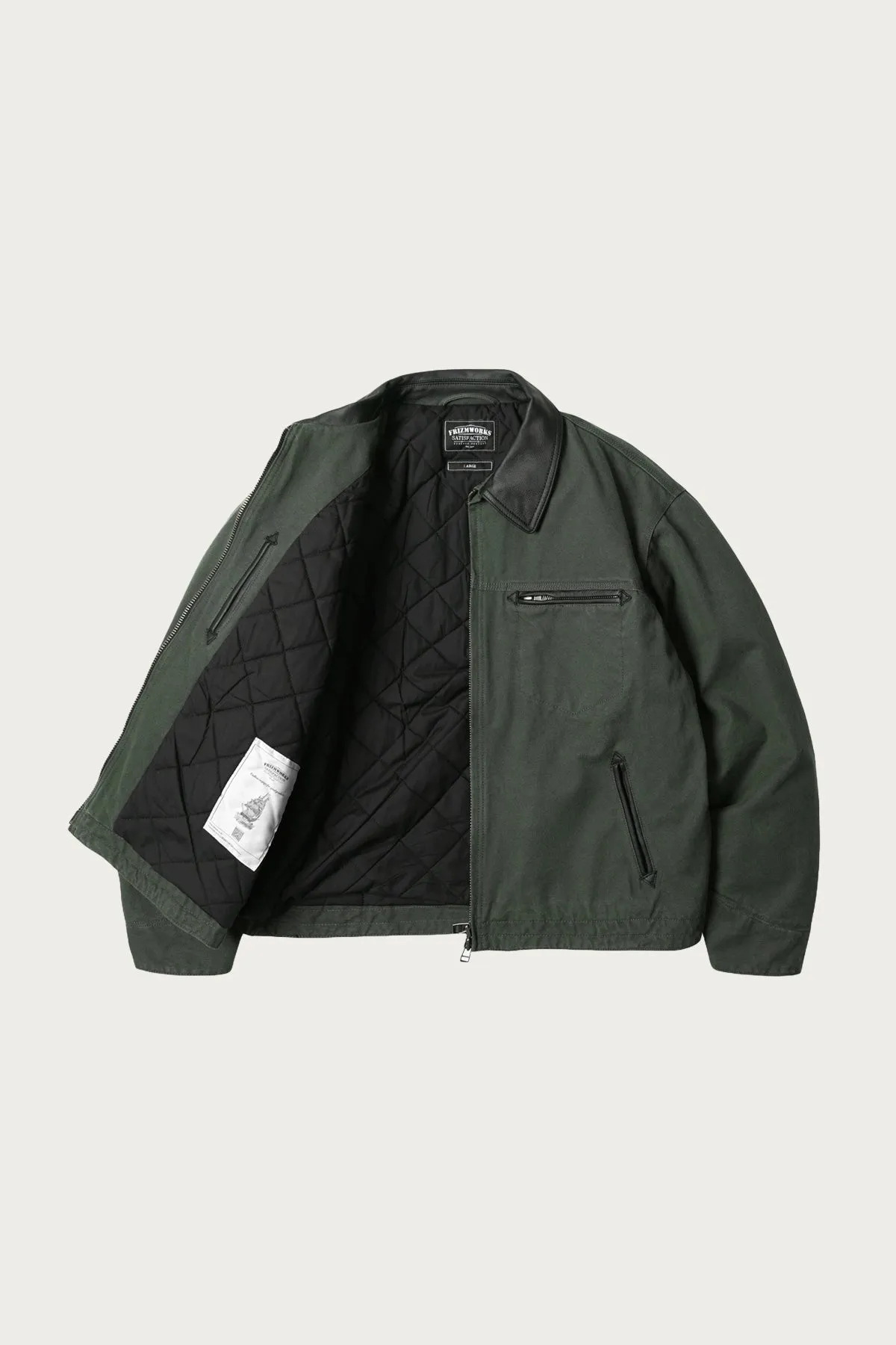 Heavy Canvas Destroyed Work Jacket - Olive sold by Canoe Club product image thumbnail 2