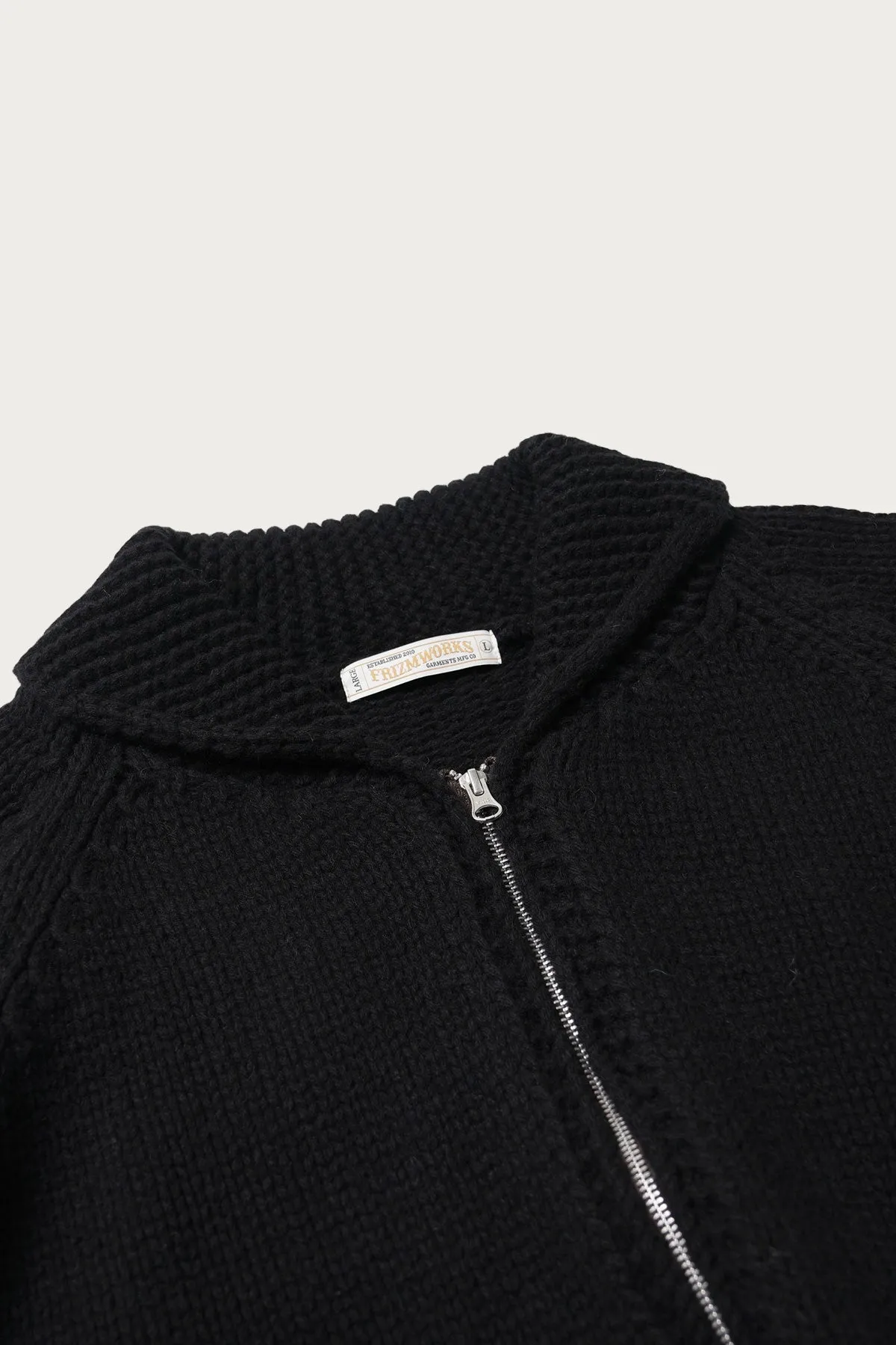Heavy Cowichan Zipup Cardigan - Black sold by Canoe Club product image thumbnail 3
