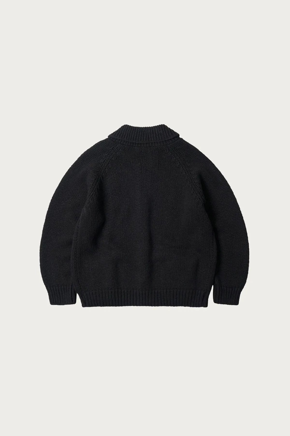Heavy Cowichan Zipup Cardigan - Black sold by Canoe Club product image thumbnail 2