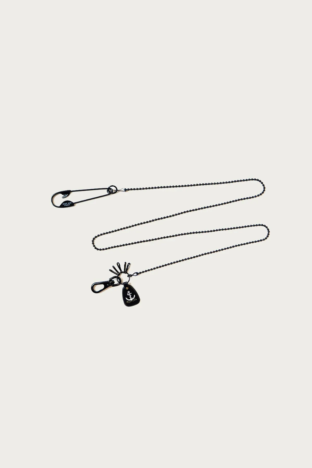 Lacquered Brass ANCHOR Snood Chain - Black sold by Canoe Club