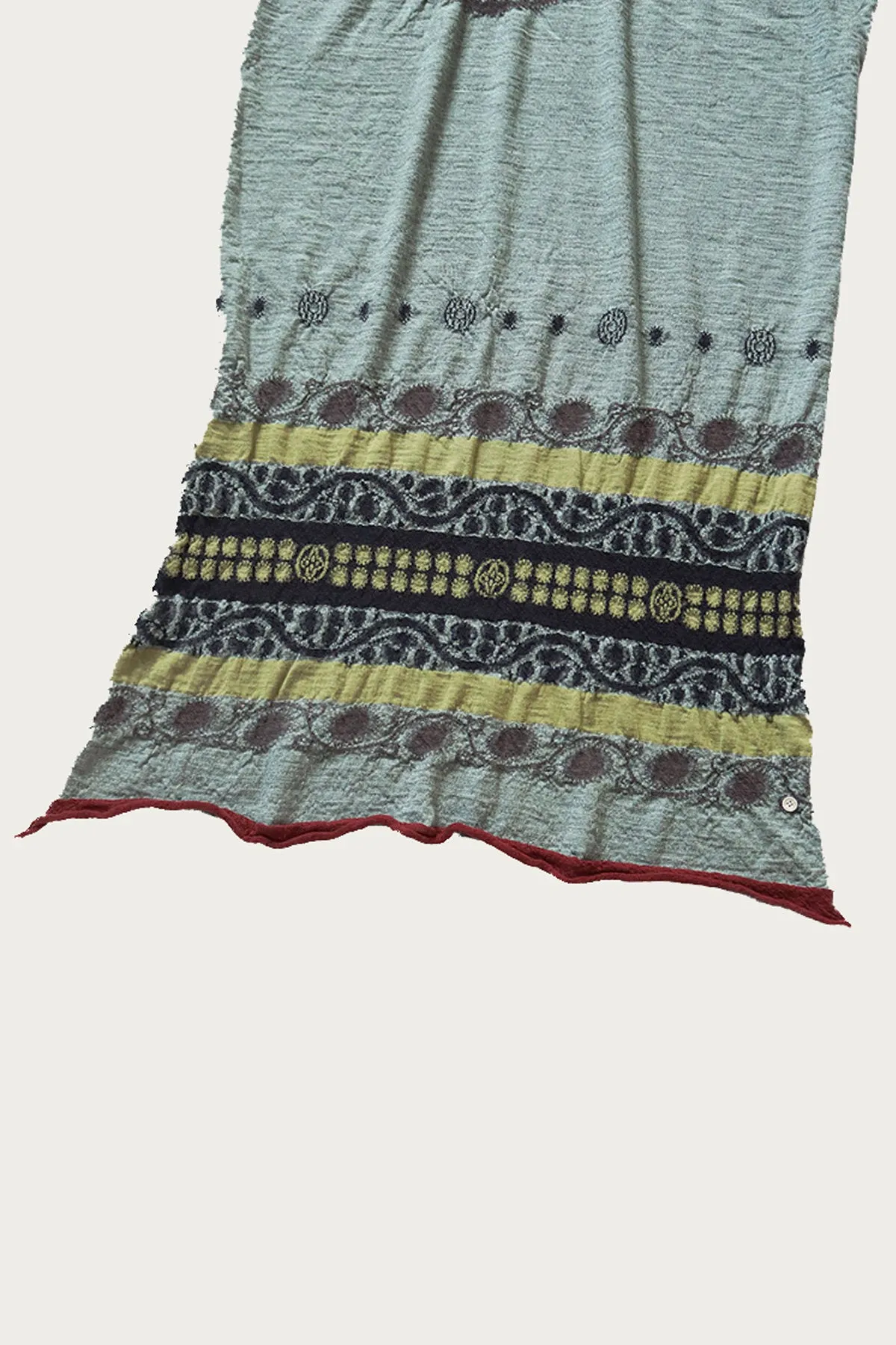 Fulling Wool Scarf COPTIC SKULL - Green sold by Canoe Club product image thumbnail 3