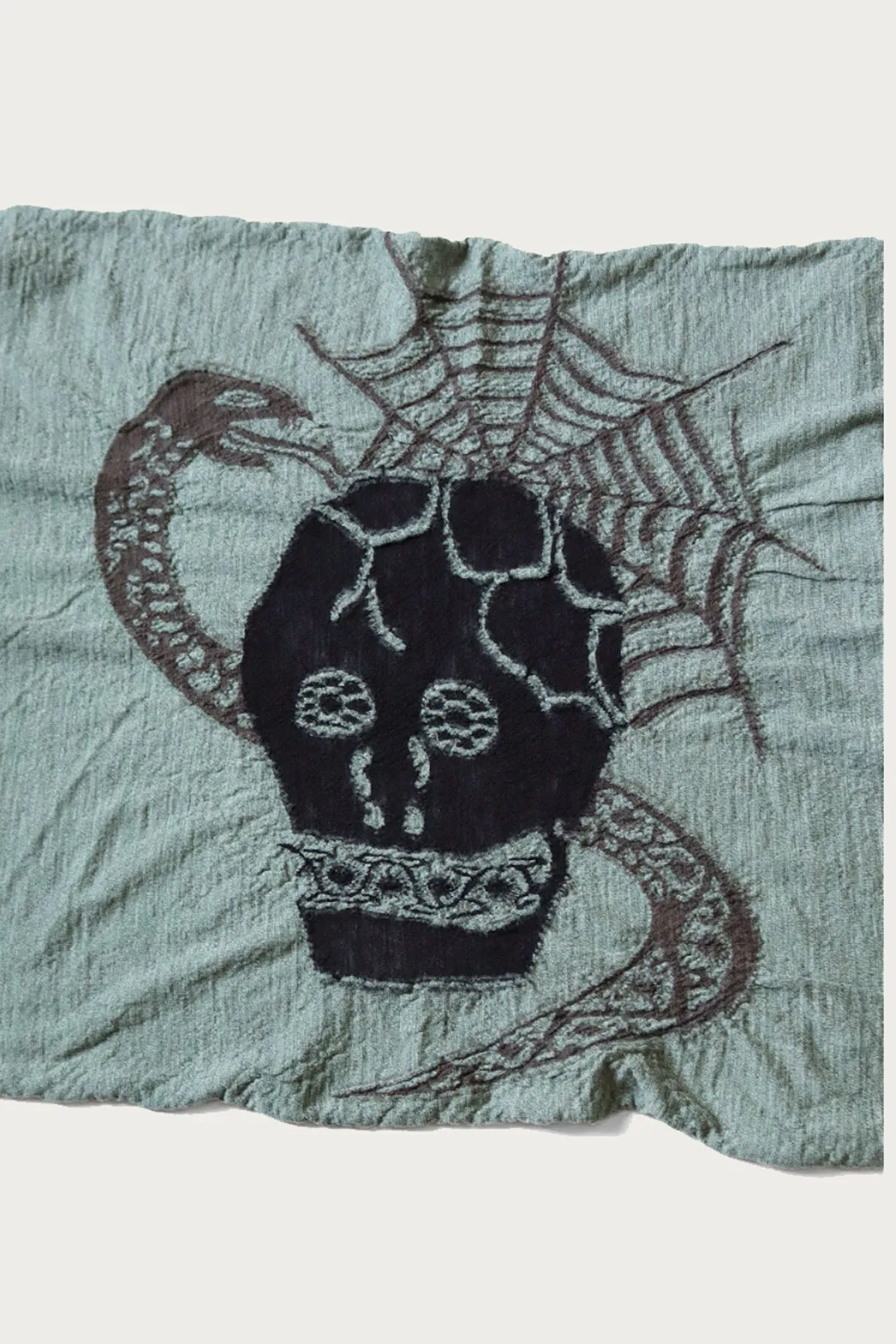 Fulling Wool Scarf COPTIC SKULL - Green sold by Canoe Club product image thumbnail 2