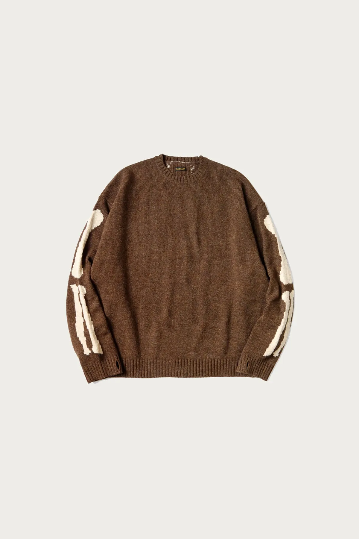 5G Wool BONE Crew Sweater - Brown sold by Canoe Club product image thumbnail 2