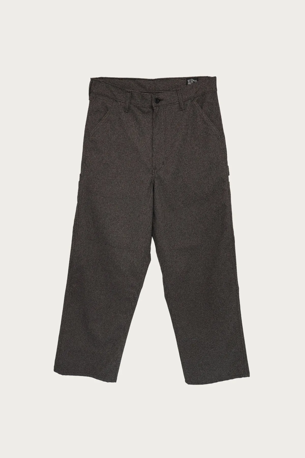 Dad's Fit Painter Pants - Brown Houndstooth sold by Canoe Club