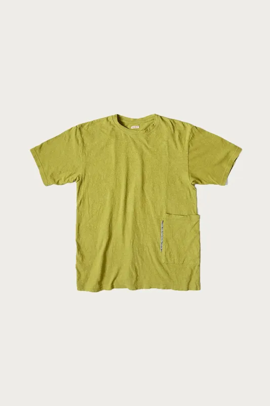 Gauze Jersey BISCUIT Pocket T - Yellow Green sold by Canoe Club