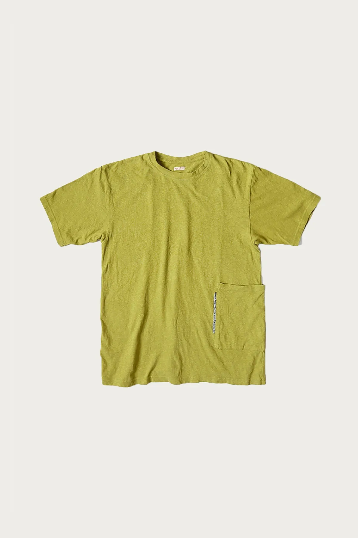 Gauze Jersey BISCUIT Pocket T - Yellow Green sold by Canoe Club