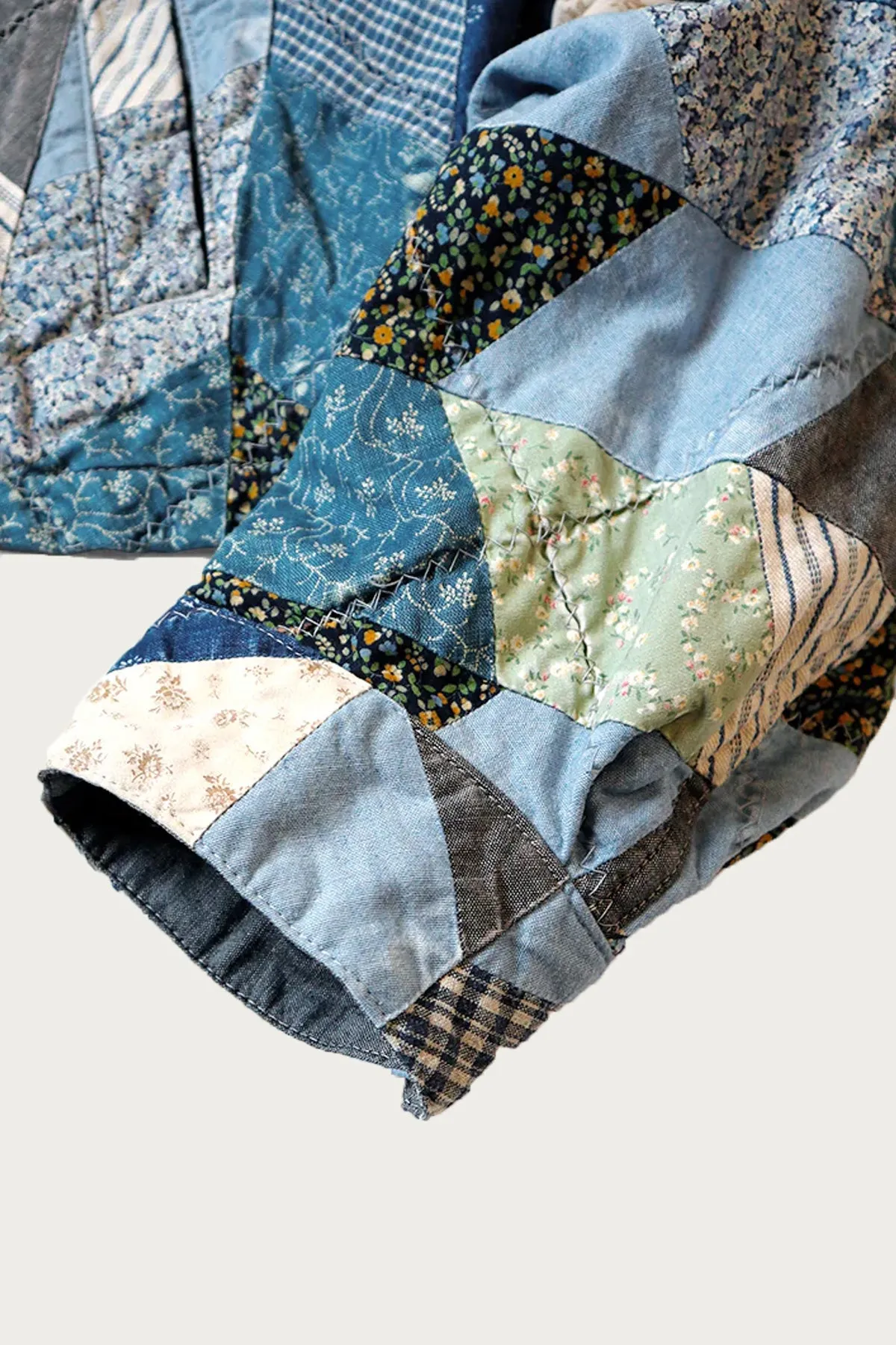 YABANE Quilt Patchwork Drizzler JKT - Indigo sold by Canoe Club product image thumbnail 5