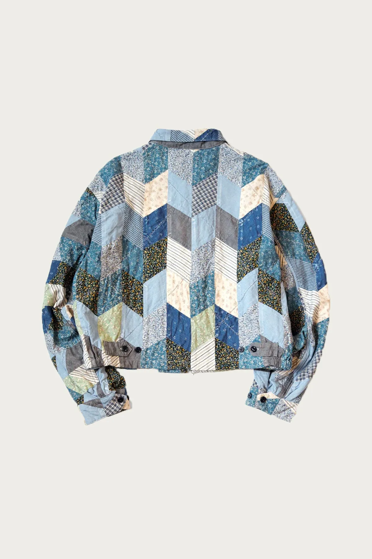YABANE Quilt Patchwork Drizzler JKT - Indigo sold by Canoe Club product image thumbnail 3