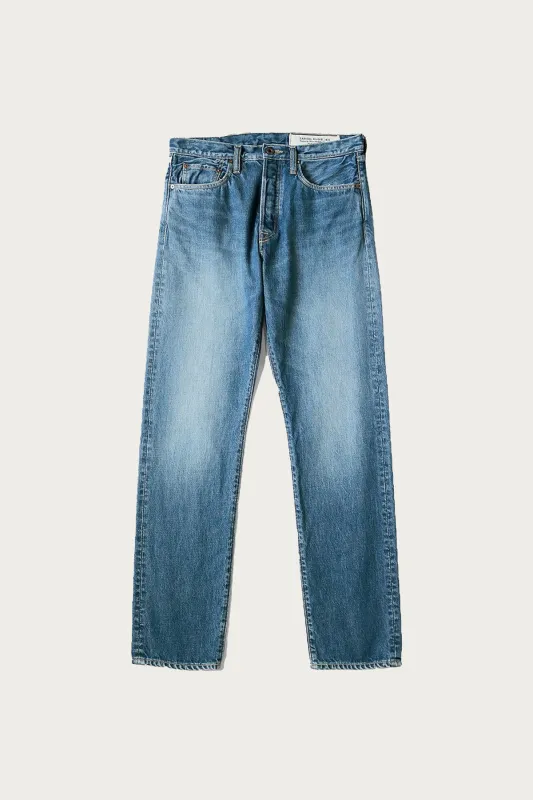 14oz Denim TH Straight - Midtone made by Kapital