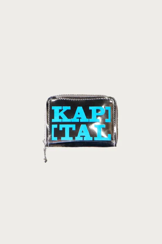 Mirror Leather THUMBS-UP Mini Wallet - Sax made by Kapital