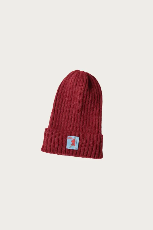 5G Wool Knit Cap - Engine Red made by Kapital