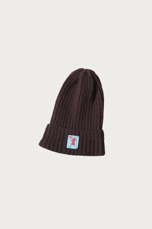 5G Wool Knit Cap - Brown made by Kapital