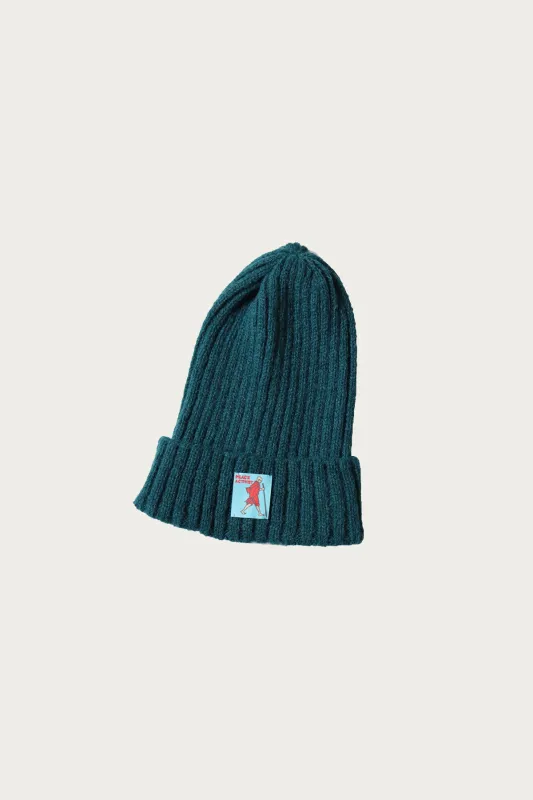 5G Wool Knit Cap - Turquoise made by Kapital