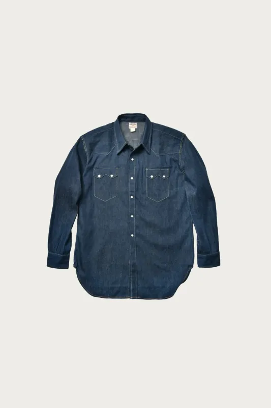 Sawtooth Denim Western Shirt - Indigo sold by Canoe Club