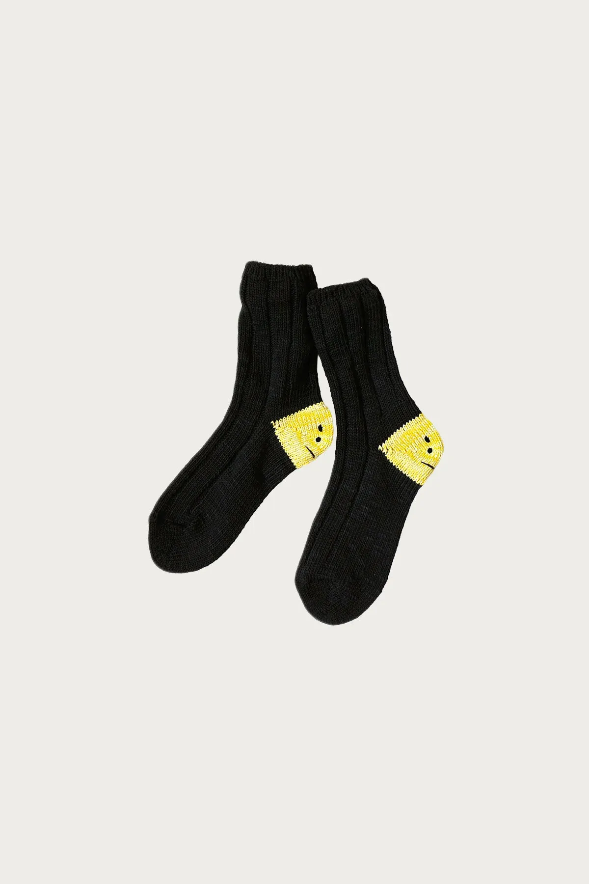 56 Yarns MA-1 RAINBOWY HAPPY HEEL Socks - Black sold by Canoe Club