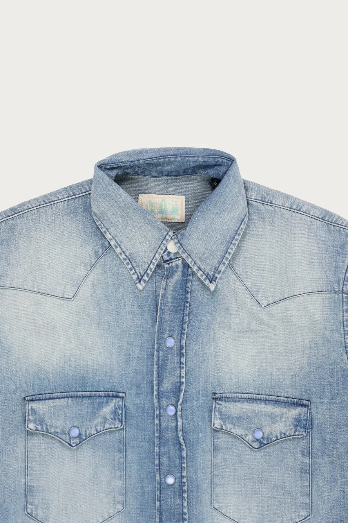 Denim Pearlsnap Shirt - Washed Indigo sold by Canoe Club product image thumbnail 2