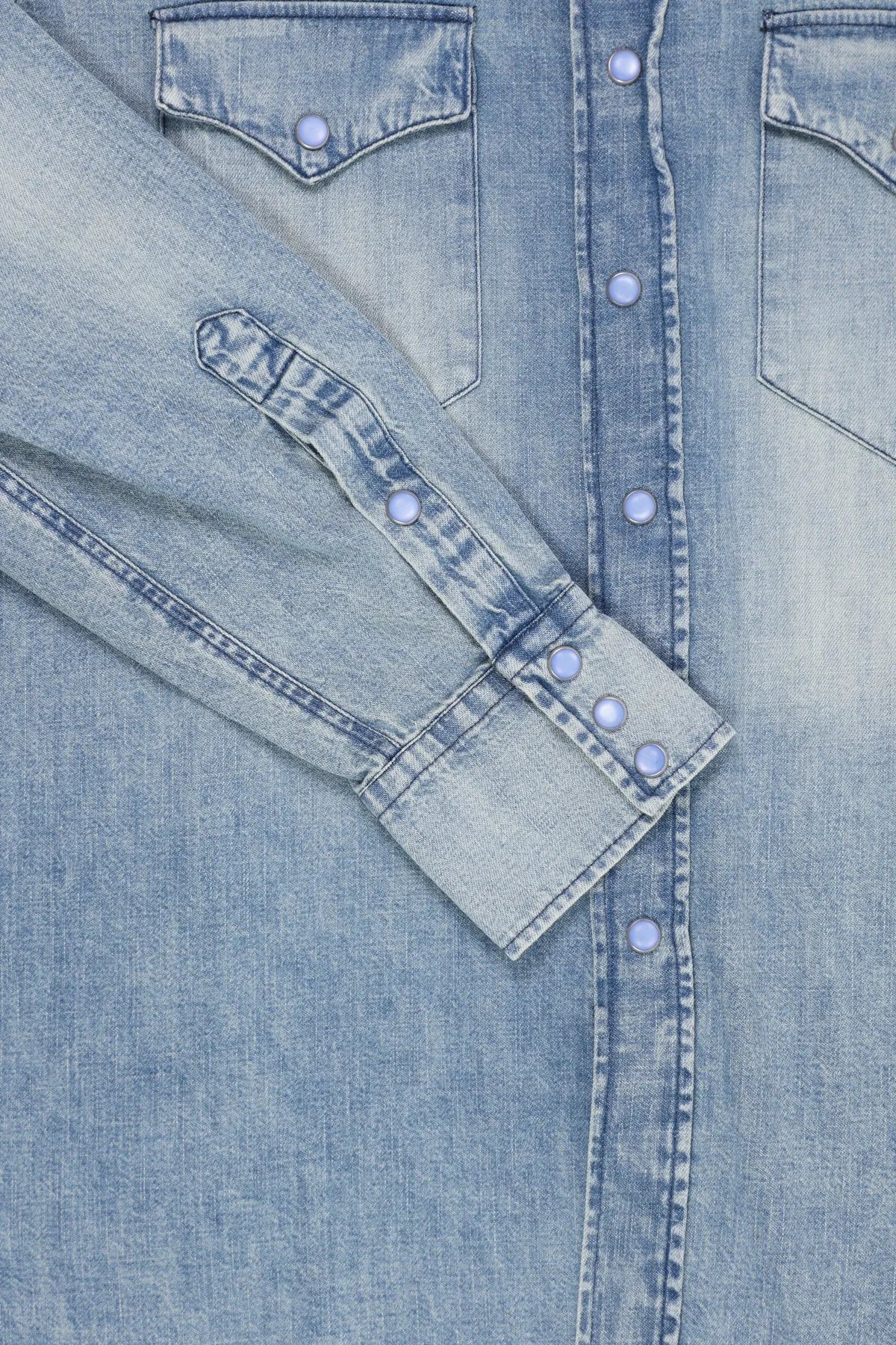 Denim Pearlsnap Shirt - Washed Indigo sold by Canoe Club product image thumbnail 3