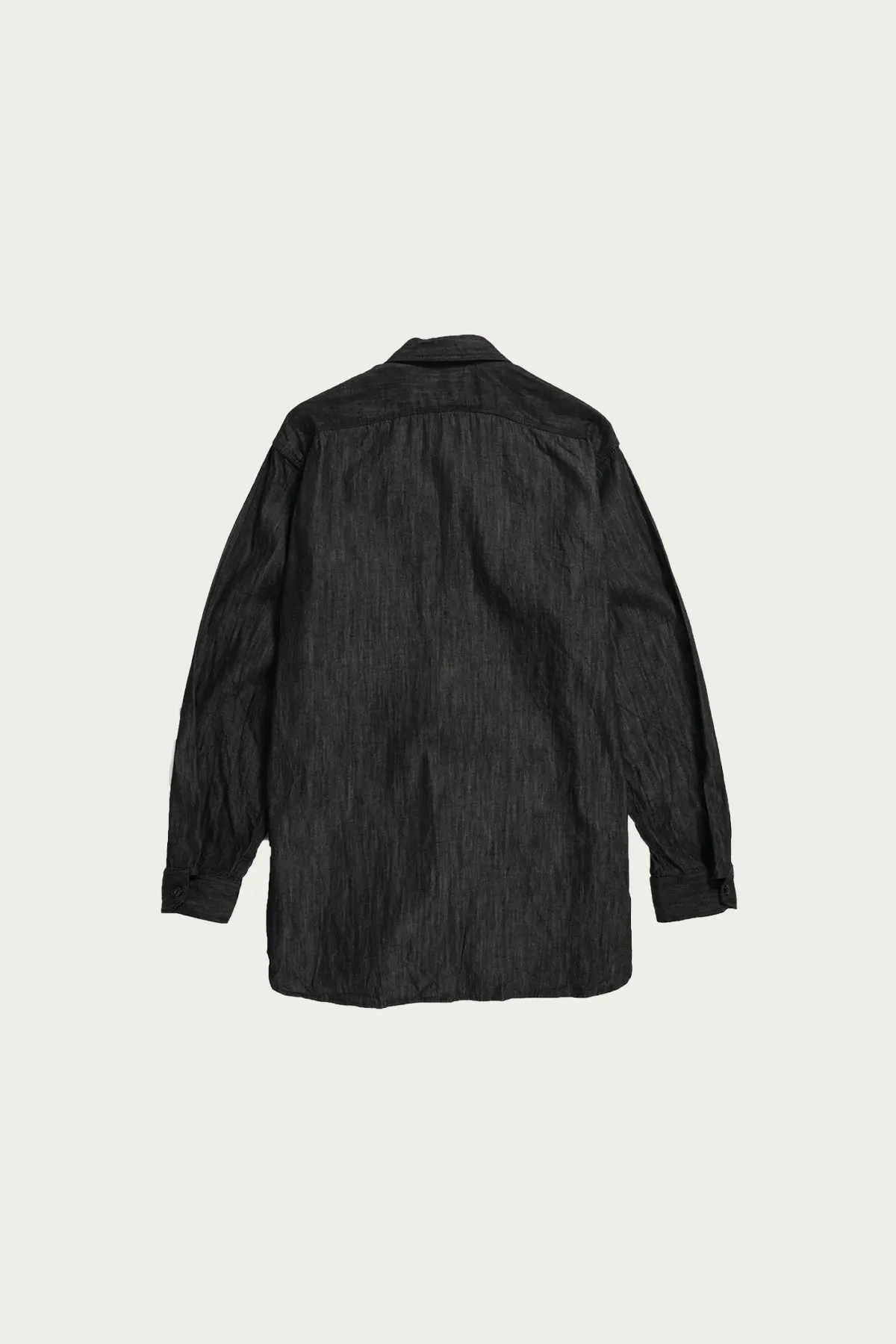 Work Shirt - Black Cotton Denim Shirting sold by Canoe Club product image thumbnail 2