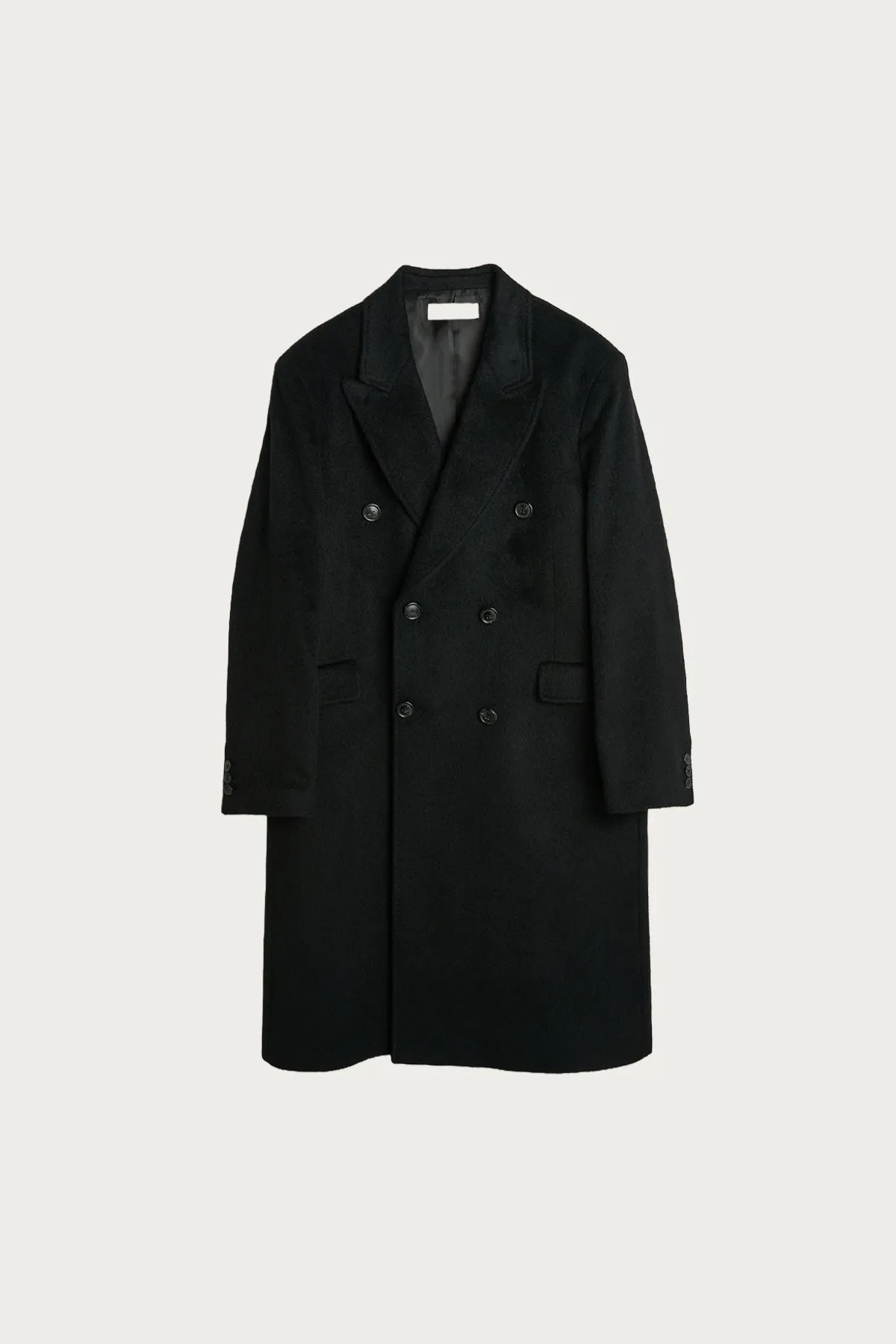 Whale Coat - Black Hairy Wool sold by Canoe Club