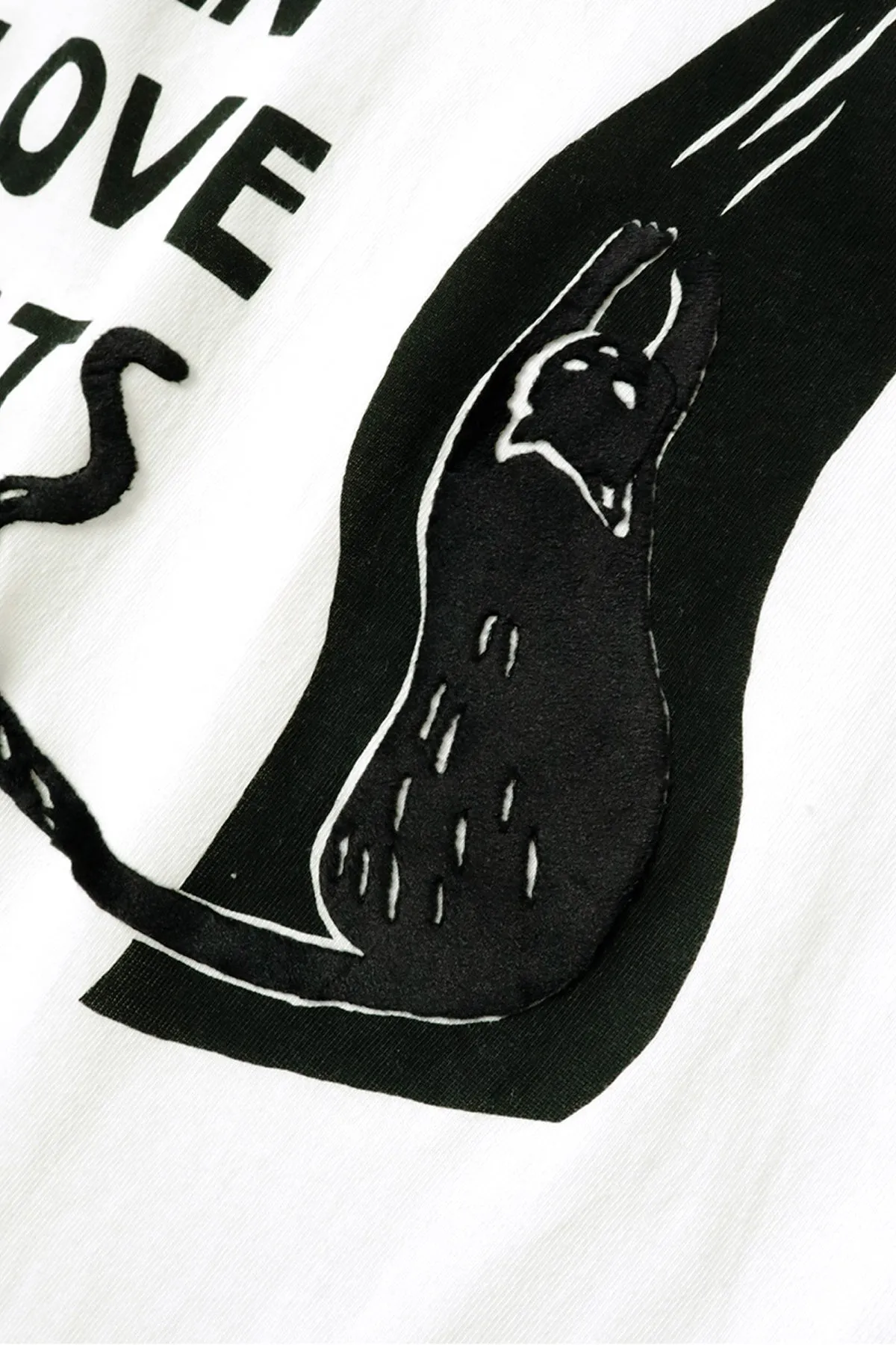 20/-Jersey Ringer T (DENIM MEN LOVE CATS SCRATCH) - White sold by Canoe Club product image thumbnail 5