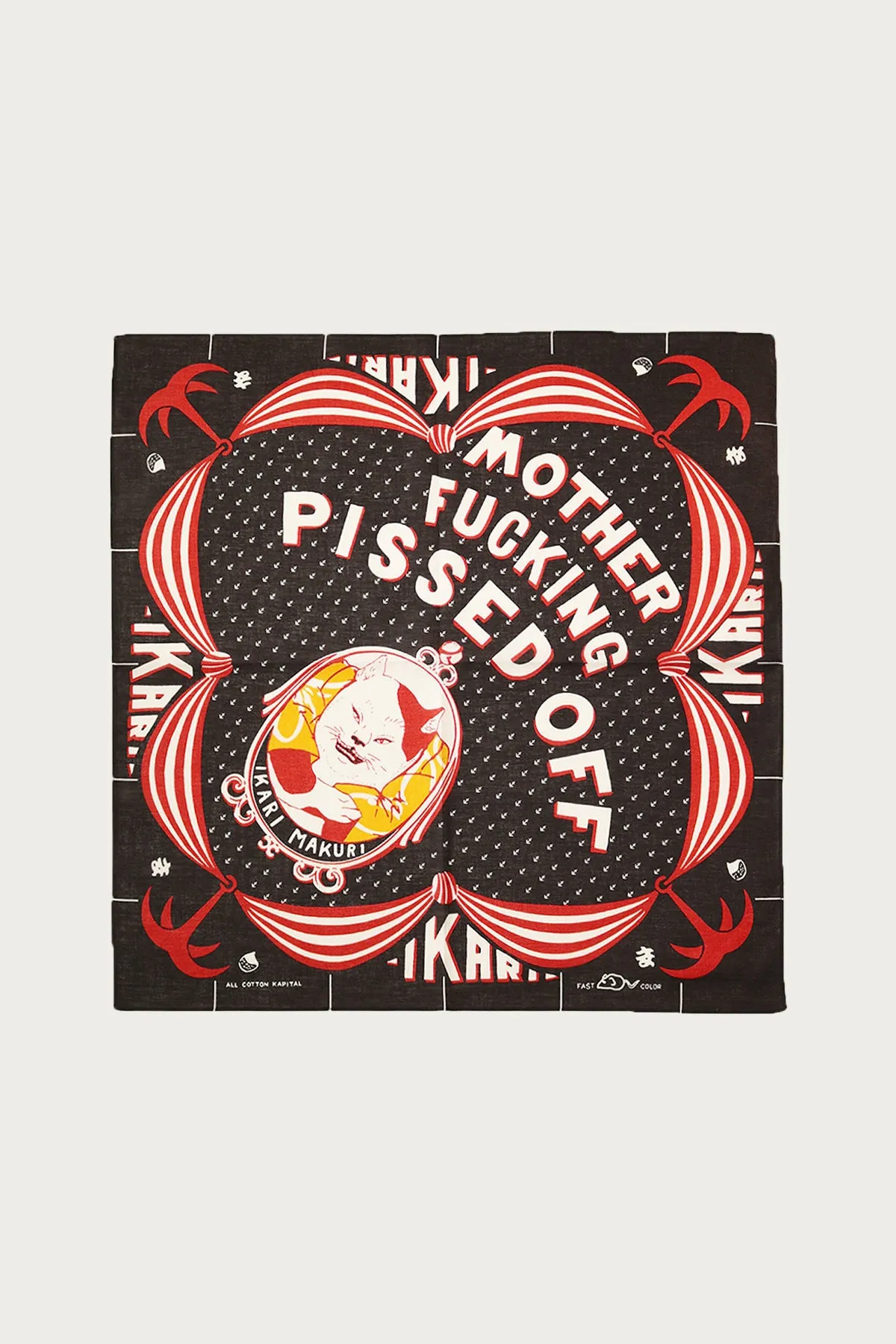 Color Bandana IKARIMAKURI - Black sold by Canoe Club