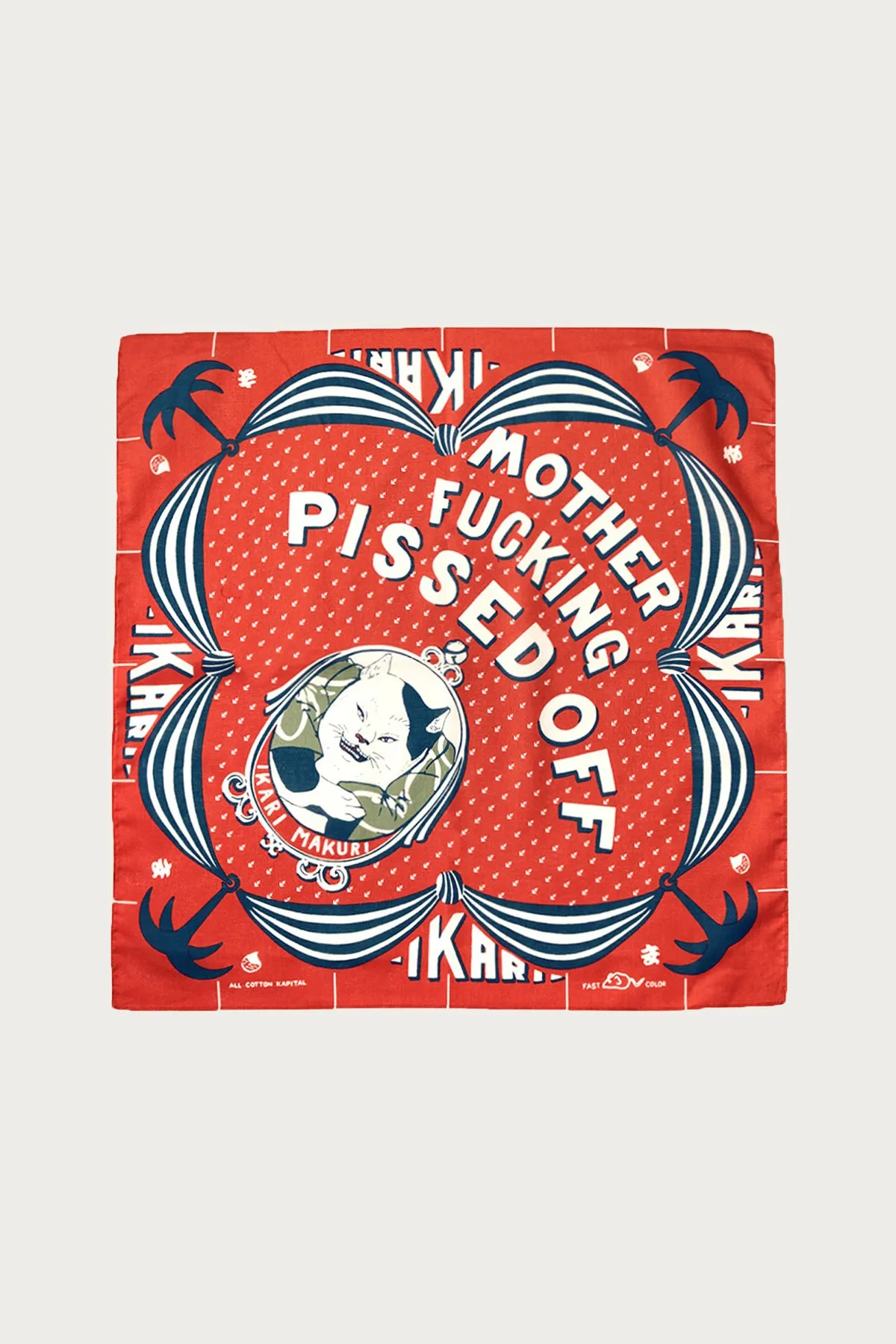 Color Bandana IKARIMAKURI - Red sold by Canoe Club