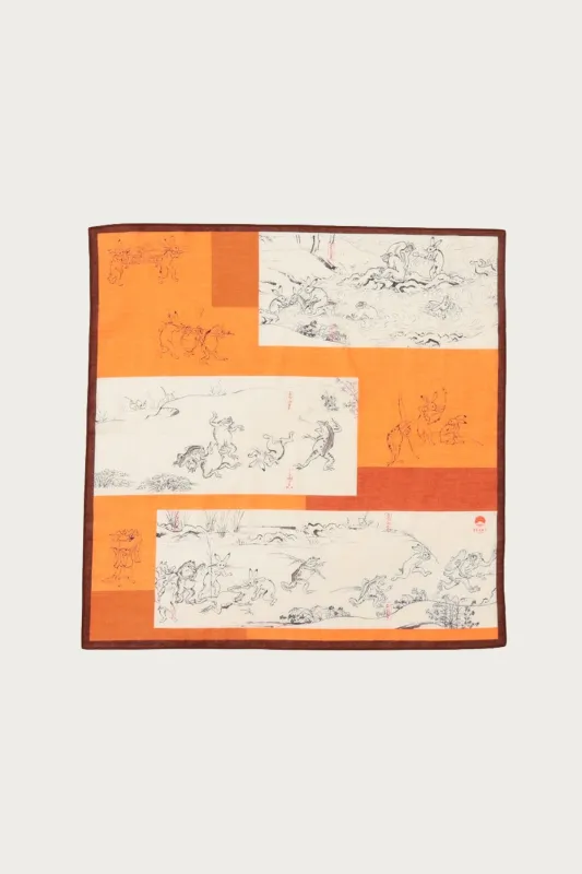 Yamamoto Jin Syouten x Beams Japan Handkerchief - Choju-Giga sold by Canoe Club