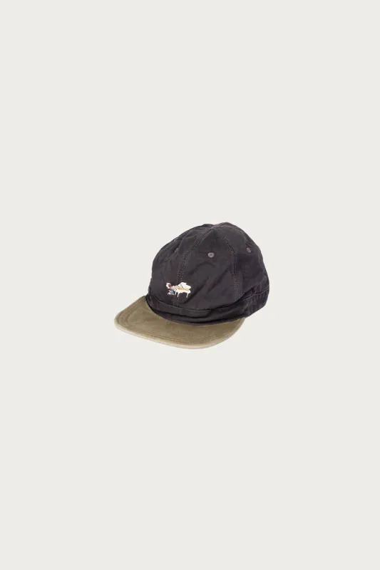 Chino BRIMFIELD Cap (LIFE SCHERZO) - Black/Khaki made by Kapital