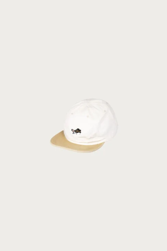 Chino BRIMFIELD Cap (LIFE SCHERZO) - White/Beige made by Kapital