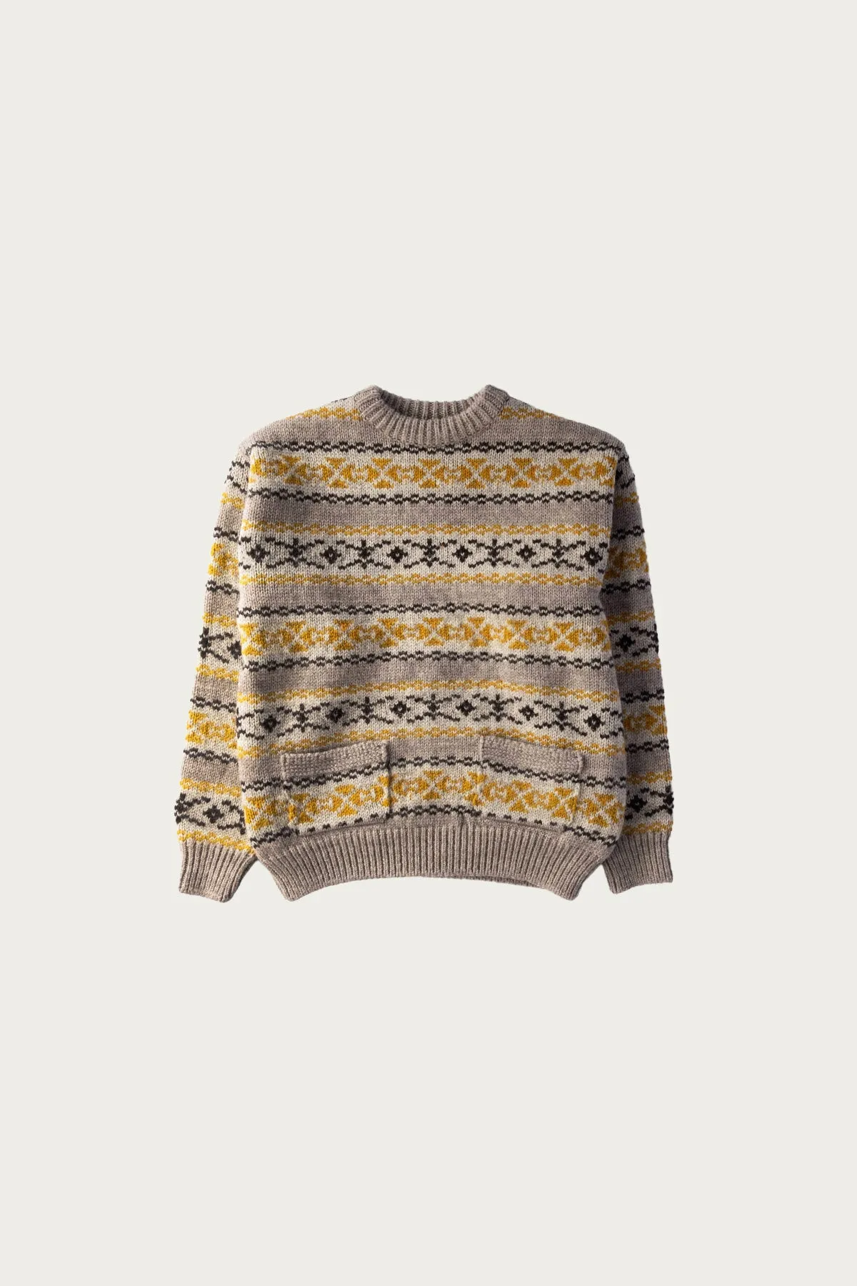 3G Wool YELLOWKNIFE Fair Isle Crew Sweater - Yellow sold by Canoe Club