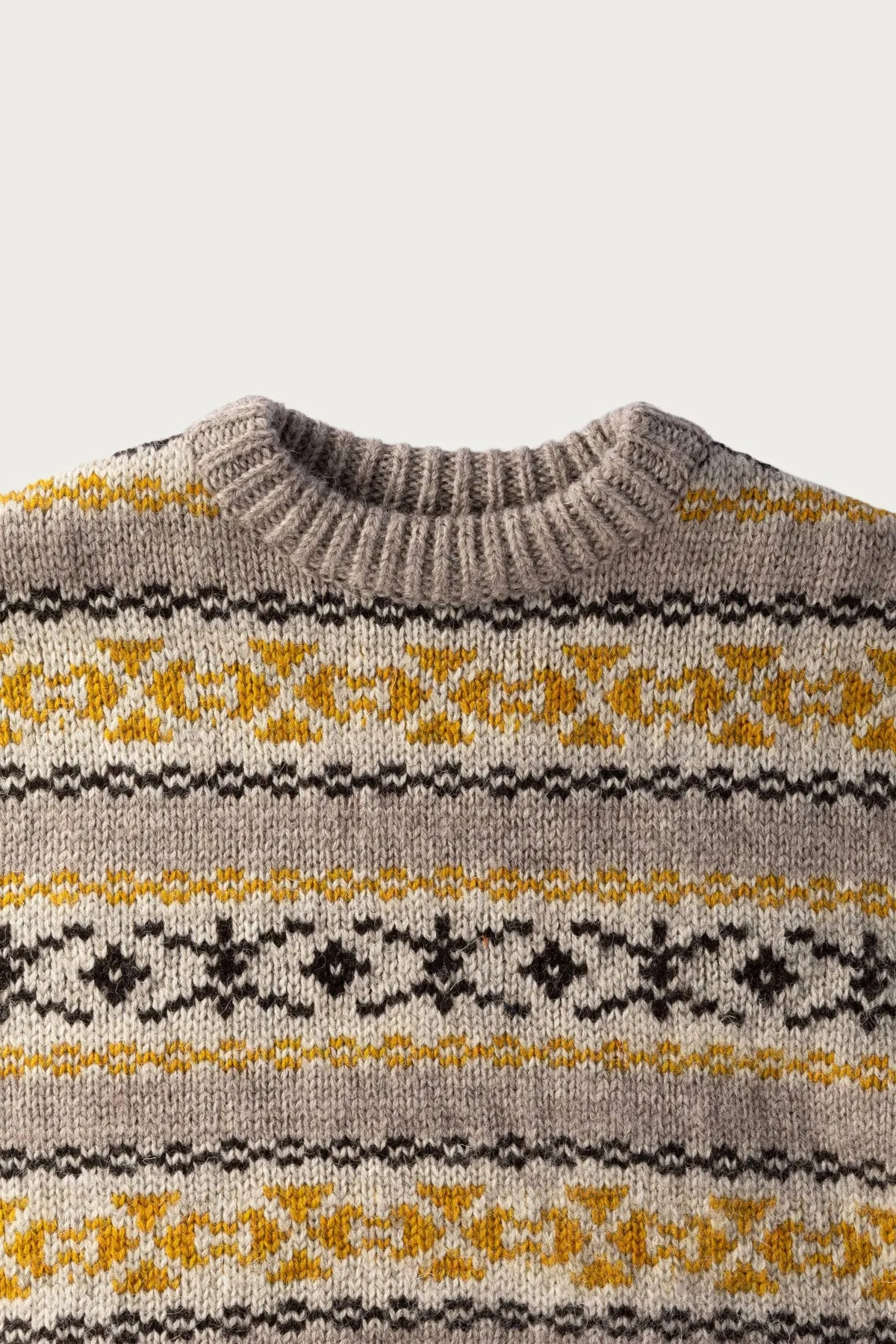 3G Wool YELLOWKNIFE Fair Isle Crew Sweater - Yellow sold by Canoe Club product image thumbnail 2