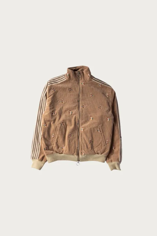 11W Stretch Corduroy DUCK Embroidery Track JKT (Banner Stripe) - Gold/Beige sold by Canoe Club