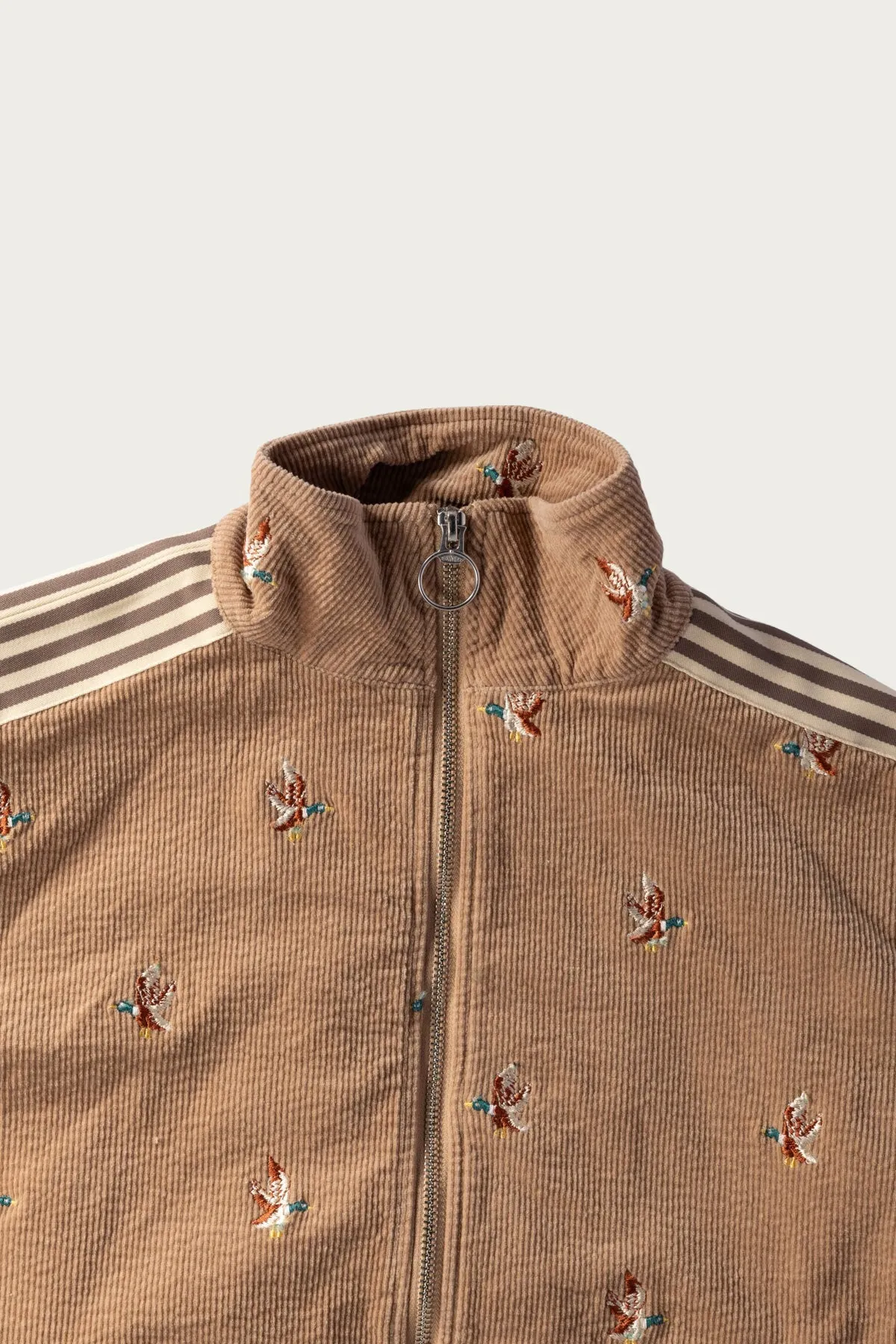 11W Stretch Corduroy DUCK Embroidery Track JKT (Banner Stripe) - Gold/Beige sold by Canoe Club product image thumbnail 2