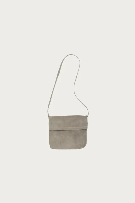 Small Pig Flap Shoulder Bag - Light Grey made by Canoe Club