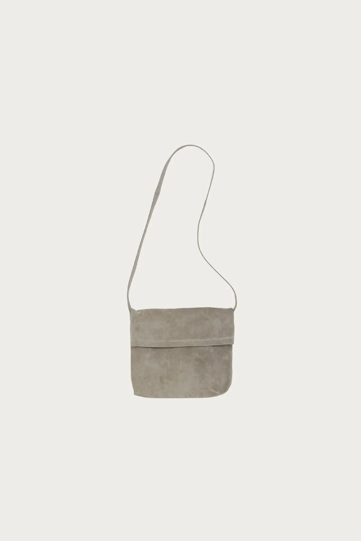 Small Pig Flap Shoulder Bag - Light Grey sold by Canoe Club