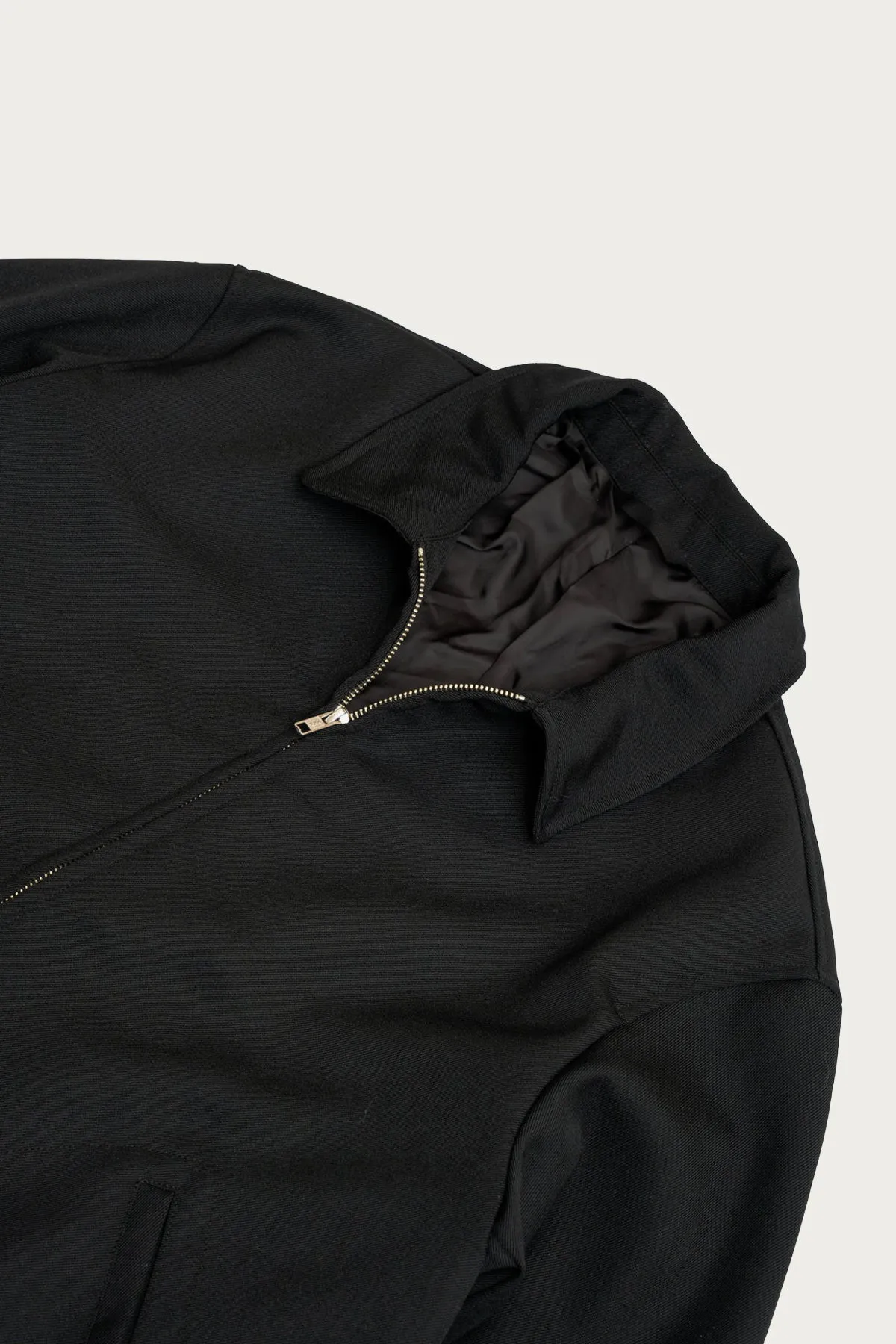 Site Jacket - Black Heavyweight Wool Gabardine sold by Canoe Club product image thumbnail 3