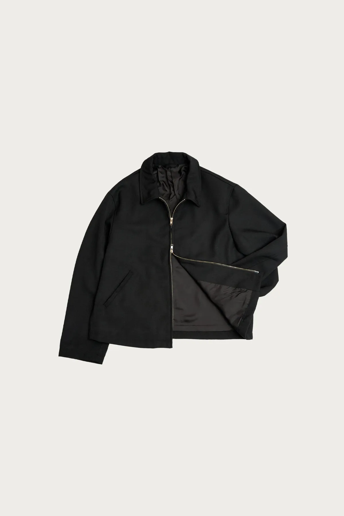 Site Jacket - Black Heavyweight Wool Gabardine sold by Canoe Club product image thumbnail 2