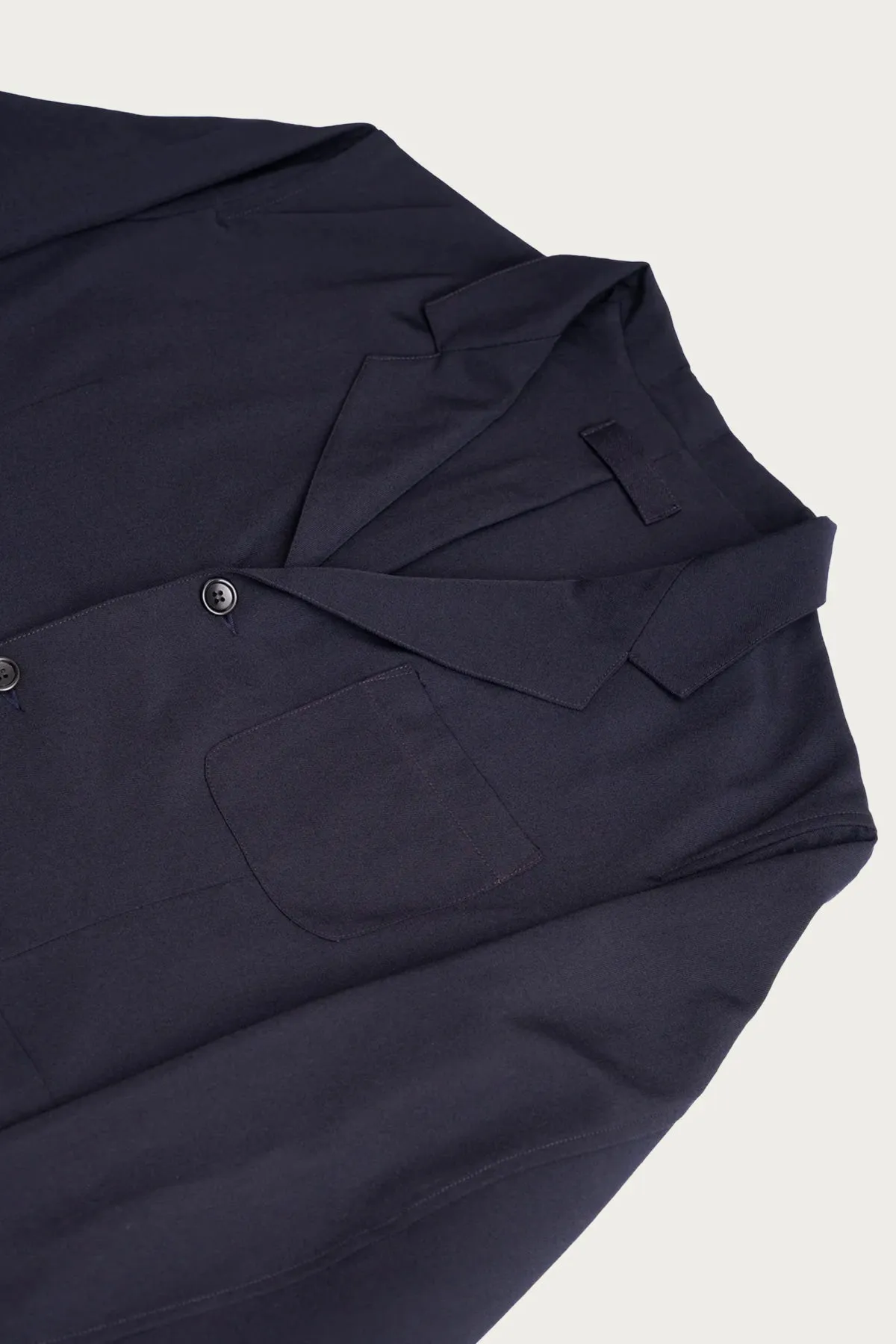 Carry On Jacket - Dark Navy Wool Gabardine sold by Canoe Club product image thumbnail 2